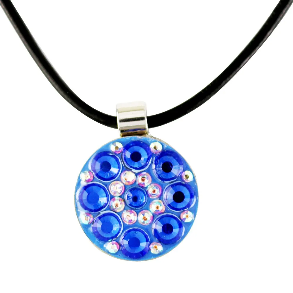 PINMEI Кристалл отметка для мяча гольфа с магнитным длинным ожерельем наборы 1 шт PU