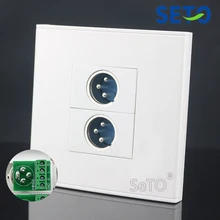 SeTo 86 Тип двойные порты XLR разъем настенная пластина разъем Keystone Лицевая панель