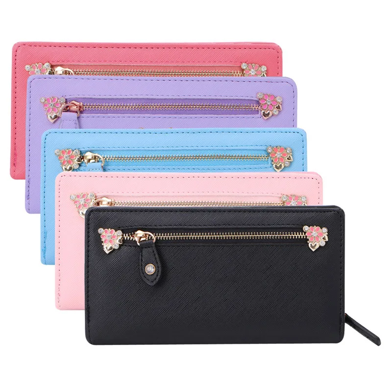 

Women Zipper Long Purse Ladies Clutch Coin Phone Bag Leather Wallet Card Holder