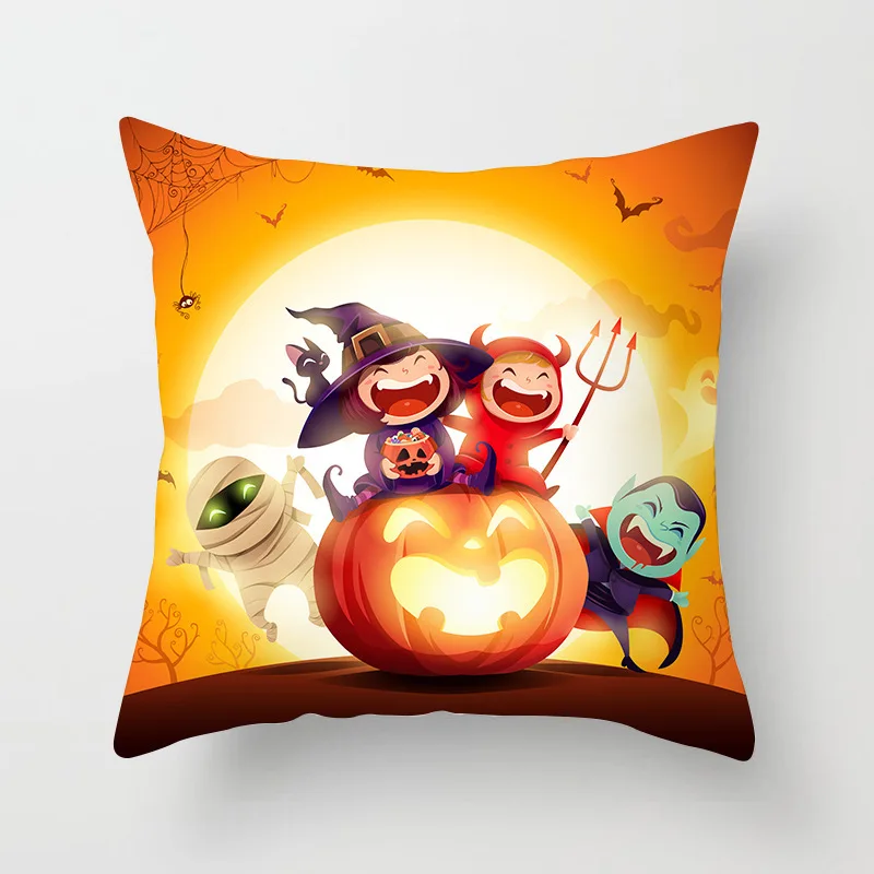 Новинка 2019 наволочка для подушки из полиэстера с принтом в виде тыквы и ведьмы