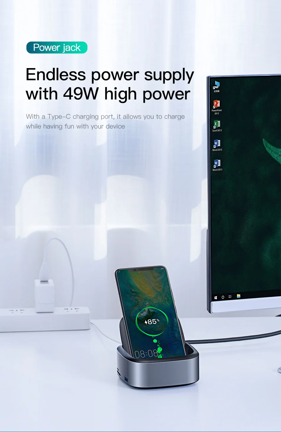 Baseus type-C Телефон концентратор Мульти USB C док-станция USB Tpye C концентратор HDMI док-станция с адаптером питания для huawei p20 pro PC Аксессуар