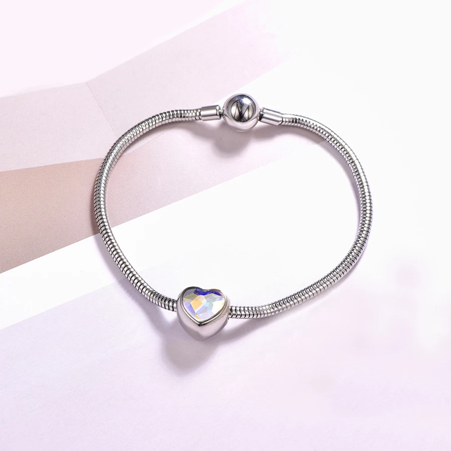 Браслет с кристаллами Swarovski, двухсторонний, с бусинами в виде сердца, на заказ, очаровательный браслет, браслет для женщин, свадебное ювелирное изделие, подарок