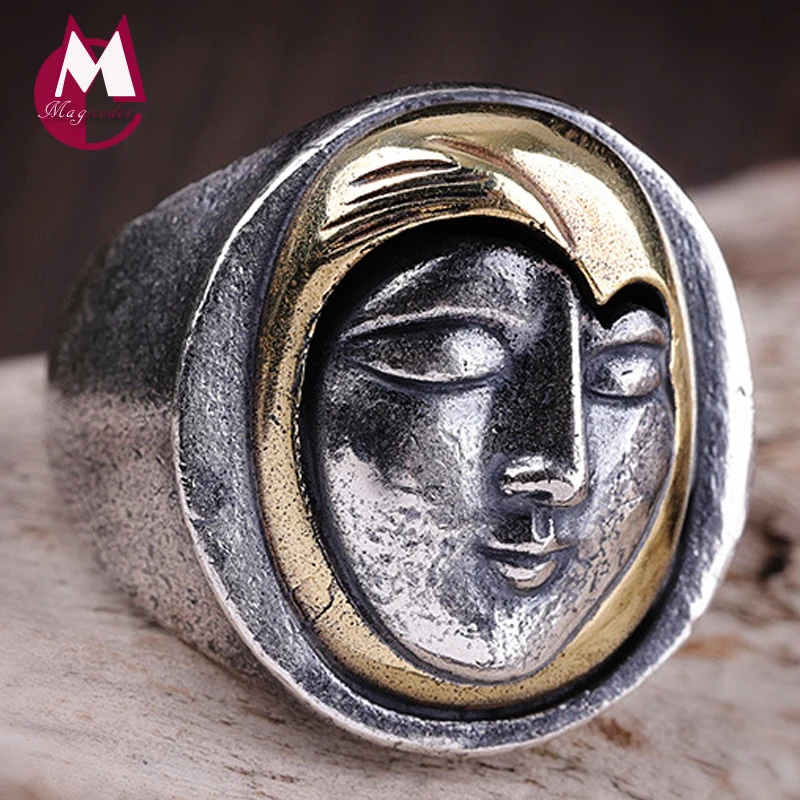 Креативное регулируемое кольцо Smiling Girl из стерлингового серебра 925 пробы для