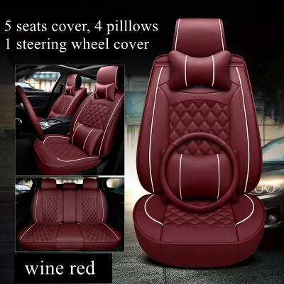wine red luxury Автокресло Обложка для Honda Civic accord Insight Accord города HR-V Concept-V ясности Crosstour Vezel Urban Fit Ridgeline легенда CR-V - Название цвета: wine red luxury
