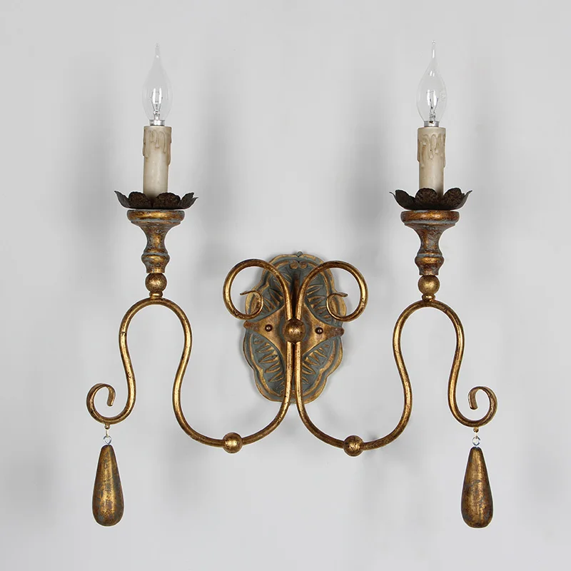 Традиционный настенный светильник для прихожей с 2 лампами американское