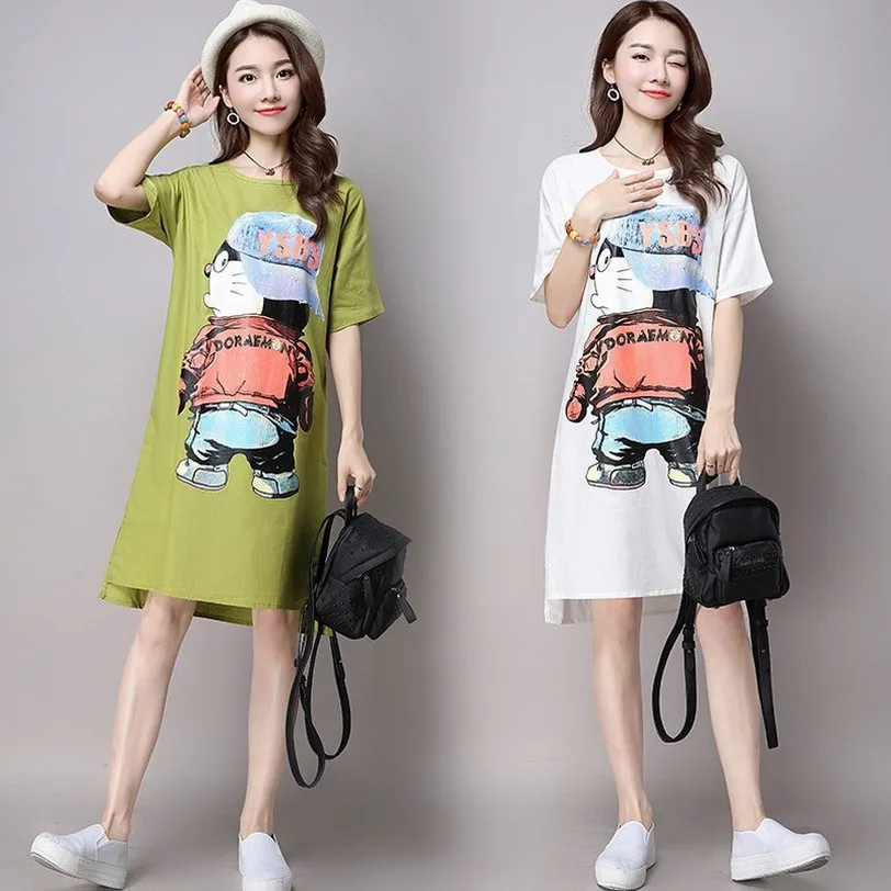 Новая летняя Большой размер платье ситец с короткими рукавами одежда для