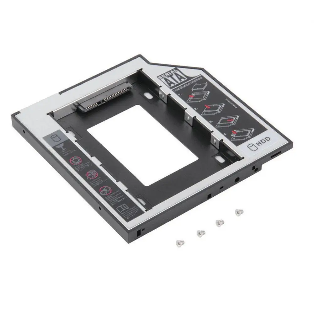 10 штук упак. HDD Caddy 12 7 мм алюминиевый оптический SATA 3 0 коробка для жесткого диска