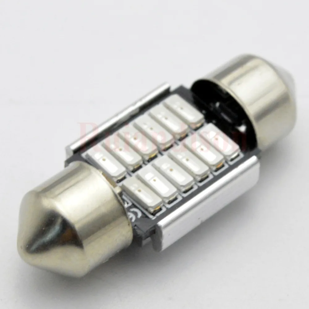 

10PCS DE3175 Super Bright 31mm DE3021 DE3022 Car LED Bulb Non-polarity Dome Reading Map Light Festoon C5W Bulbs 4014 SMD 12-24V
