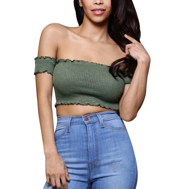 Новая женская футболка с открытыми плечами сексуальное бюстье для вечеринок