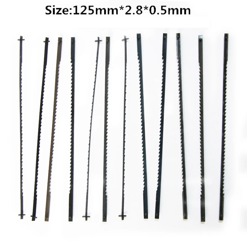 

12Pcs 125mm Pinned Scroll Saw Blades Cutting Tools TPI 10 Power Tools For Cutting Wood Woodworking Power Tools Accessories