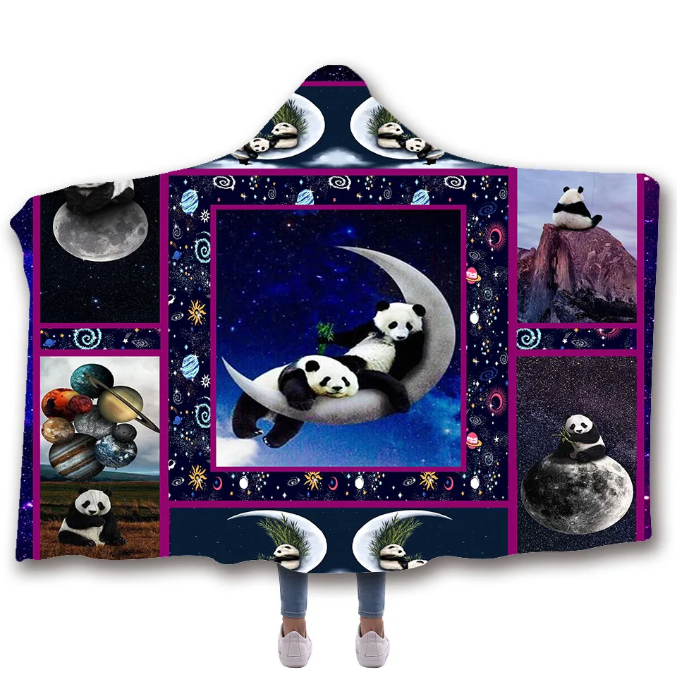 Мягкое Флисовое одеяло с Капюшоном Панда Пингвин Прямая поставка|Одеяла| |
