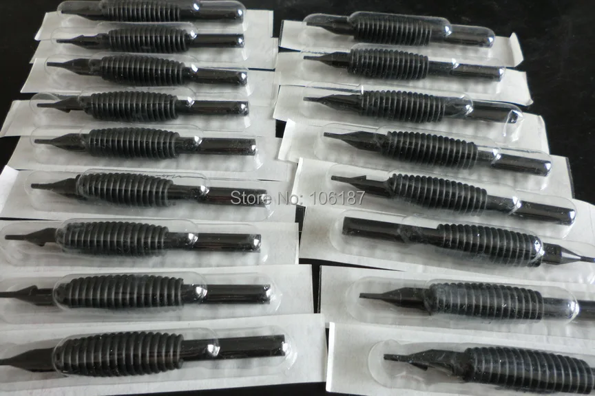 16MM  8RT  11RT  5FT 7FT 9FT 11FT Mixed Size 40PCS Plastic Disposable TATTOO TUBES GRIPS BLACK SILICON Material TUBES