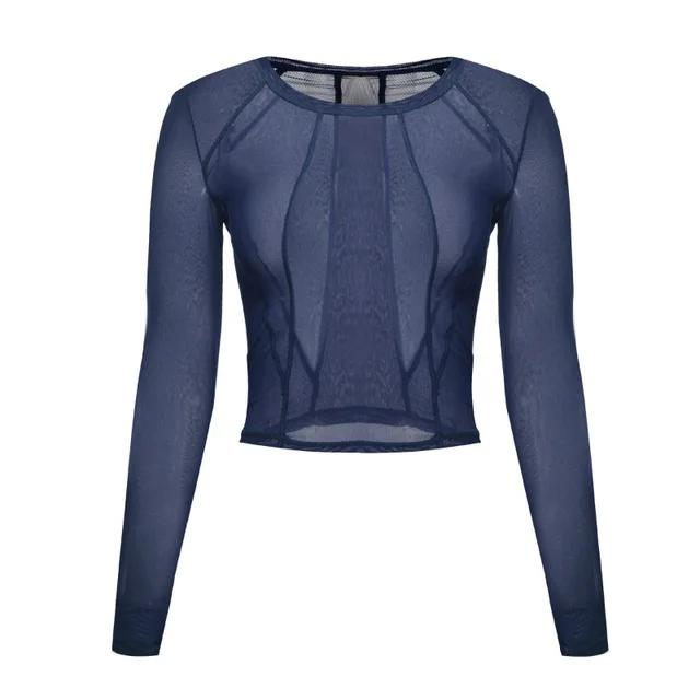 Лоскутные женские сетчатые тонкие рубашки для йоги фитнеса бега спортзала с