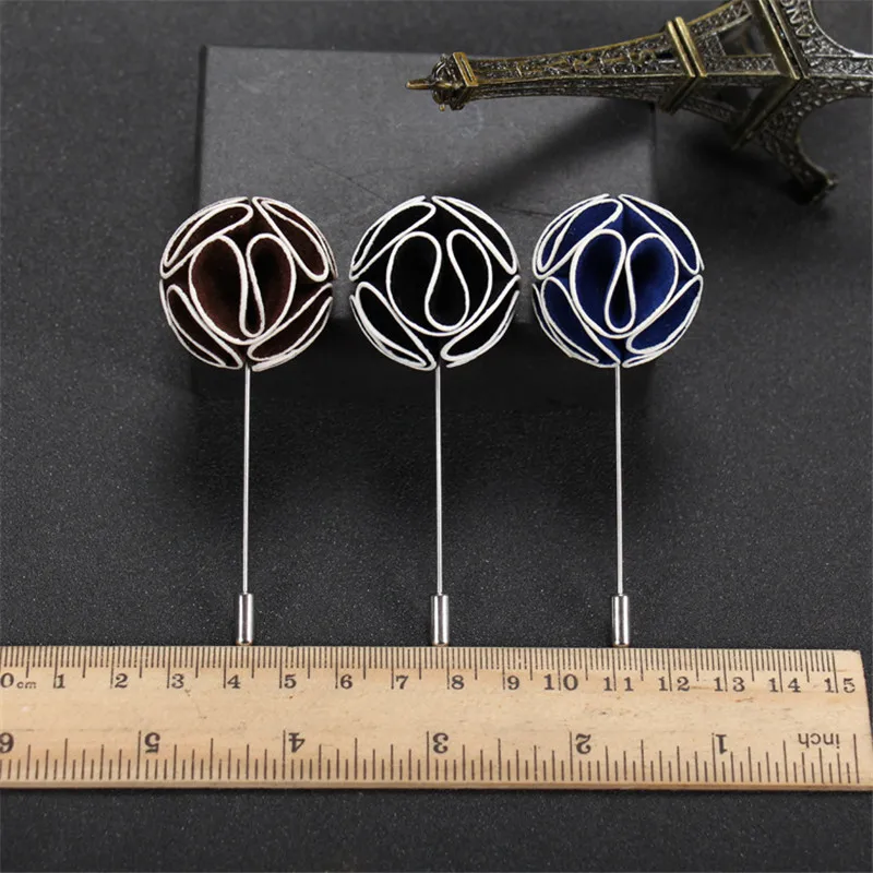 50 шт./лот оптовая продажа тканевые Броши этикетка ручной работы булавки для