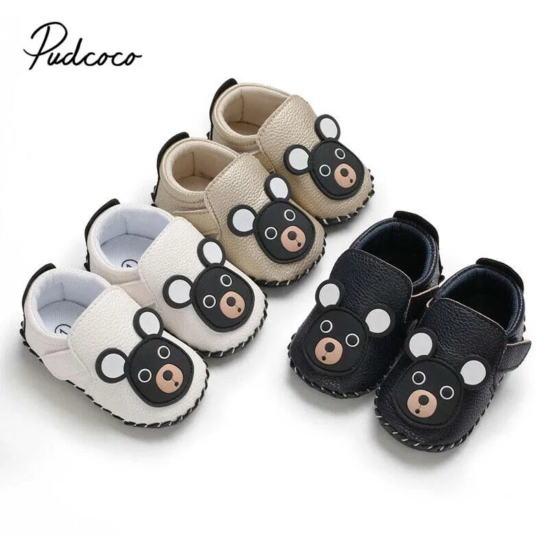 2019 Brand Fashion Newborn Baby Boy Girl Soft Sole Shoes Cute 3D Animal PU New Trainers Crib Size 0-18 Months |