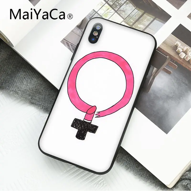 Розовый чехол для телефона с логотипом феминистского кулака iphone 12 11 pro MAX 8 7 6 6S Plus X