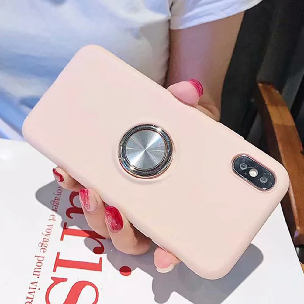 Чехол для телефона с жидким силиконовым кольцом Xiaomi Redmi Note 7 6 Pro Ультратонкий