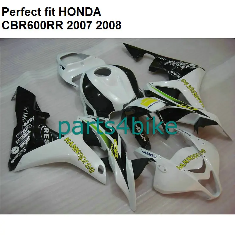 Бесплатный индивидуальный комплект обтекателей для Honda CBR 600RR 07 08 Обтекатели CBR600RR