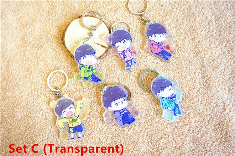 6 шт./лот Osomatsu-san брелок игрушки Matsuno Osomatsu акриловые куклы брелки для ключей ОСО
