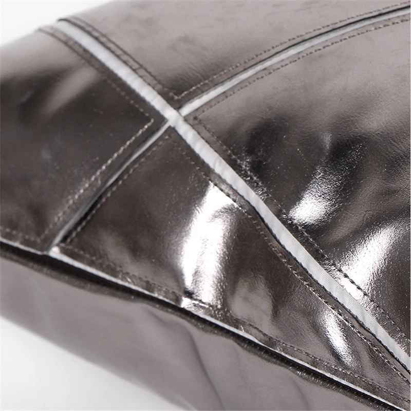 Роскошная Кожаная подушка из искусственной кожи, чехол Cojines Decorativos Para Sofa, однотонный лоскутный чехол, накидка на подушку, подушки Housse Se Coussin