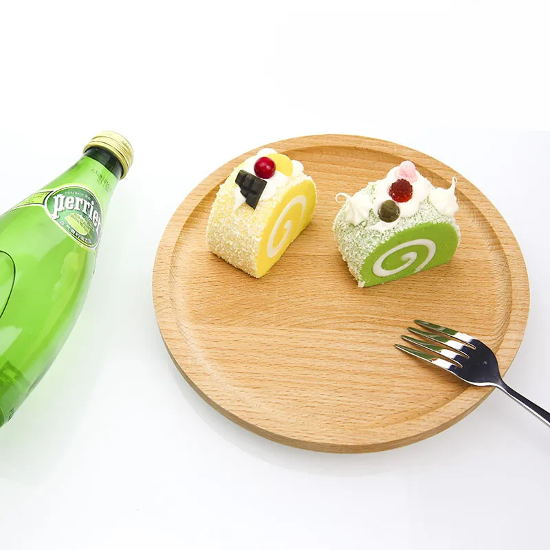 Бук деревянный поднос реквизит натурального дерева лоток еда десерт фотографии