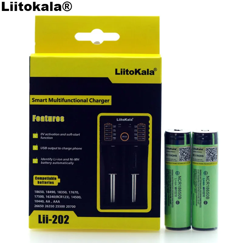 Плата защиты аккумулятора Liitokala 2 шт. 18650 3 7 В 3400 мА/ч NCR18650B Lthium подходит для +