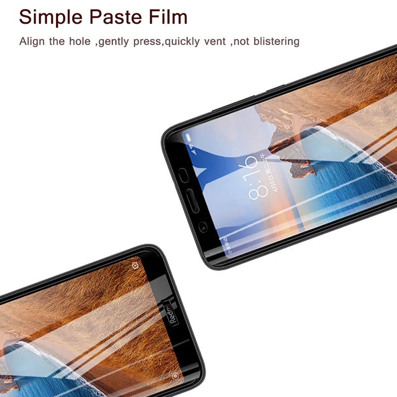 Keajor Tempered Glass For Xiaomi Redmi 7A Full Cover Film Scratchproof Screen Protector Protective | Мобильные телефоны и