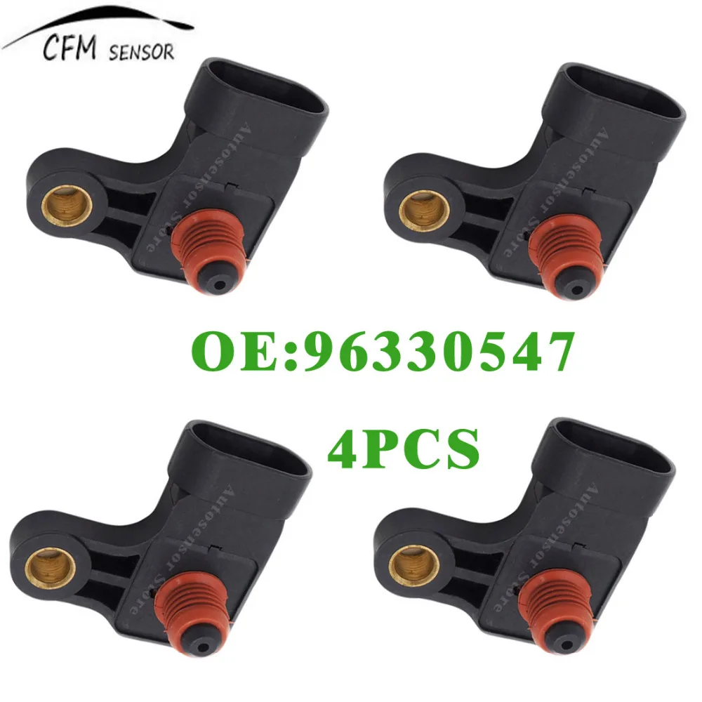 

4pcs New SORGHUM 96330547 Manifold Absolute Pressure MAP Sensor For Chevrolet Aveo Aveo5 Daewoo Kalos Matiz 96333468, 96482570