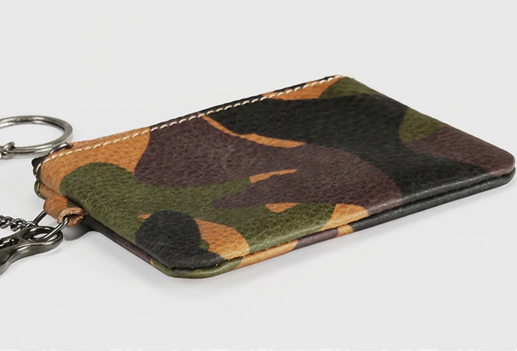 Маленький кошелек для монет из натуральной воловьей кожи мужчин винтажные