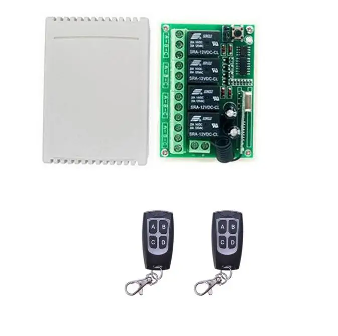 433 м DC12V 4CH RF Беспроводная система дистанционного управления teleswitch передатчик
