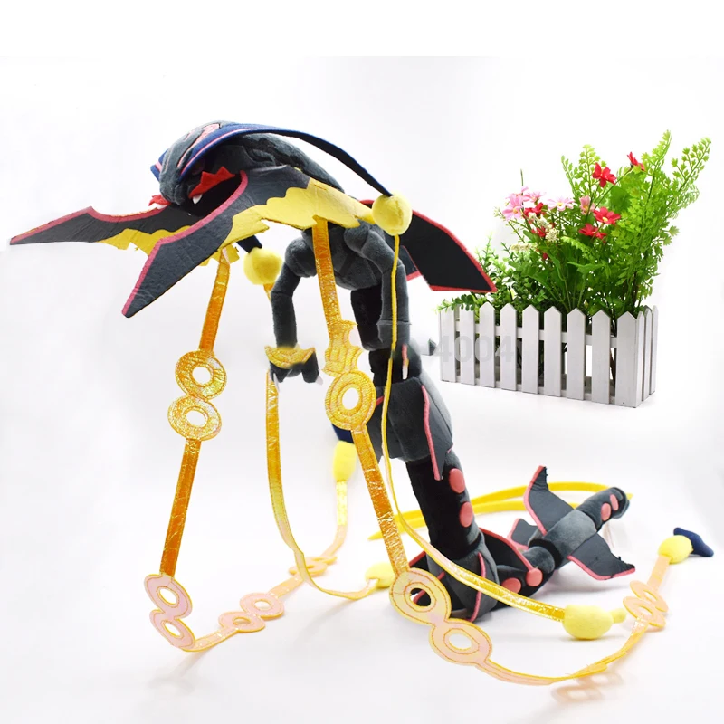 4 styles Mega Rayquaza Black Rayquaza Animal Plush Peluche Doll With Skeleton Soft Stuffed Hot Toy Christmas Gift For Children
