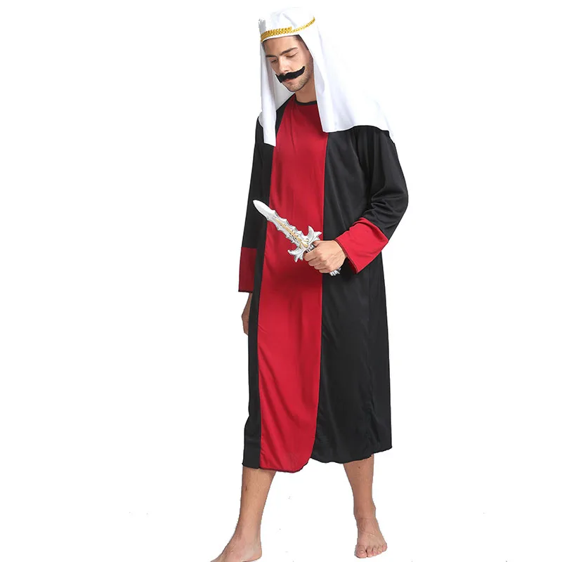 Арабская шляпа на Хэллоуин опора Дубаи принц мистический человек хакер ОАЭ белая