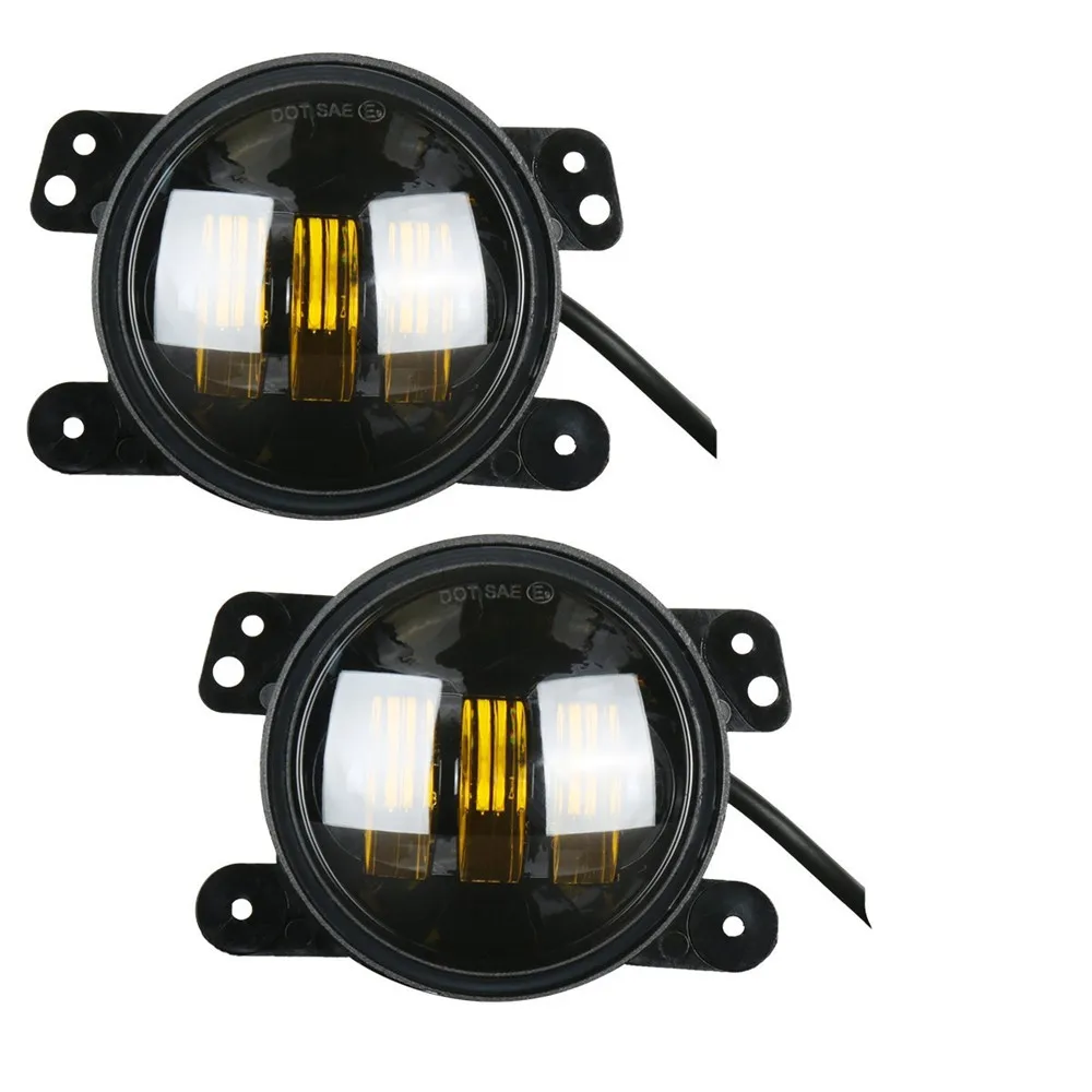 Модернизированный 4 дюймовый светодиодный Amber/желтый противотуманные фары для 2007