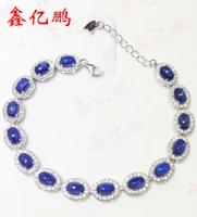 925 sterling silver with natural kyanite bracelet 4 x6 mm female beautiful colors fashion accessories a birthday present