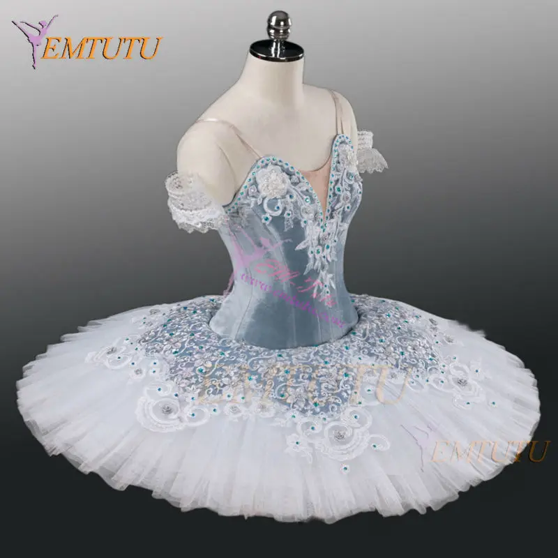 Профессиональная балетная пачка для взрослых классическая серого и белого цвета