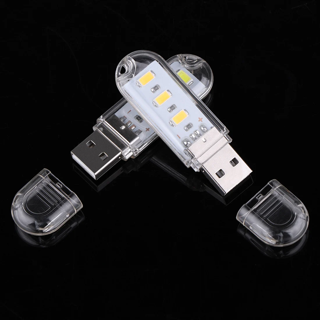 1 шт. 3 LED USB ночник настольная лампа для чтения Кемпинг книга гаджет ноутбуков