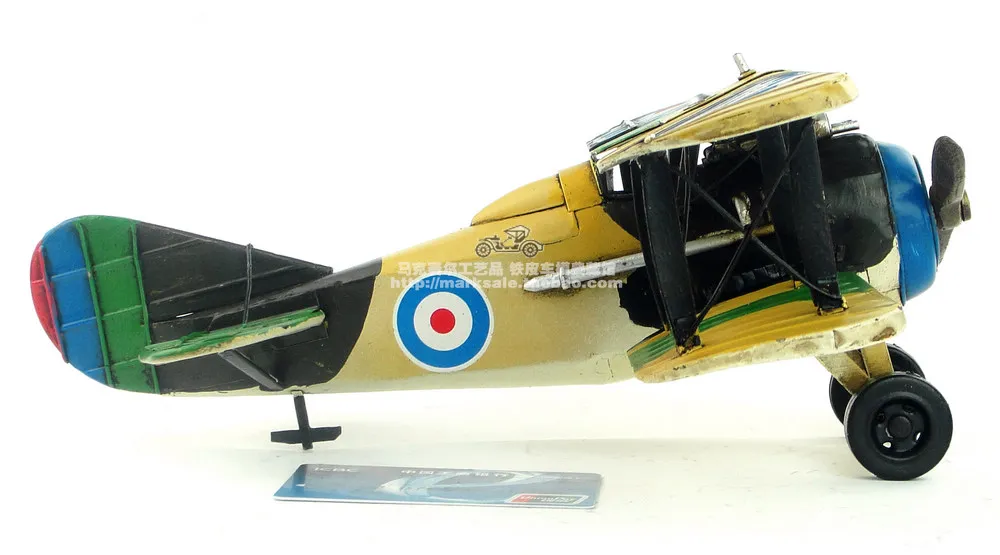 В британском стиле верблюд биплан Истребитель модель ретро креативный мини