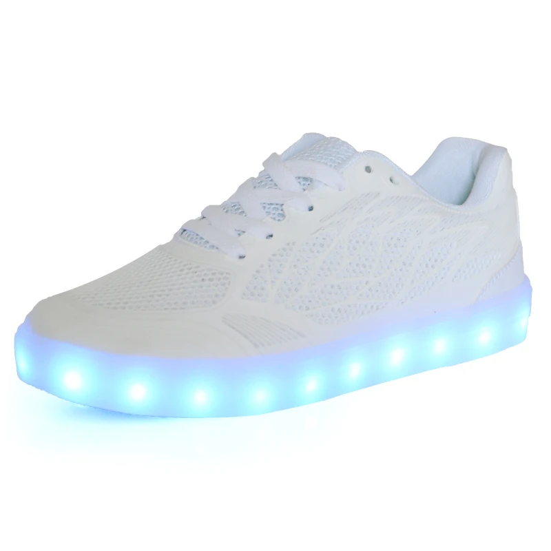 ПРИВЕЛО Обувь 8 Цветов 2017 Chaussures Женщины Светодиодные Usb Зарядки Огни Испуская