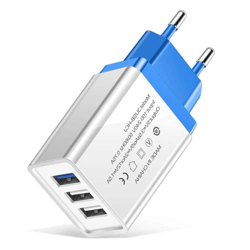USB зарядное устройство EU US Plug 3 порта Быстрая зарядка мобильного телефона зарядное устройство для iPhone X samsung Xiaomi huawei дорожное зарядное устройство