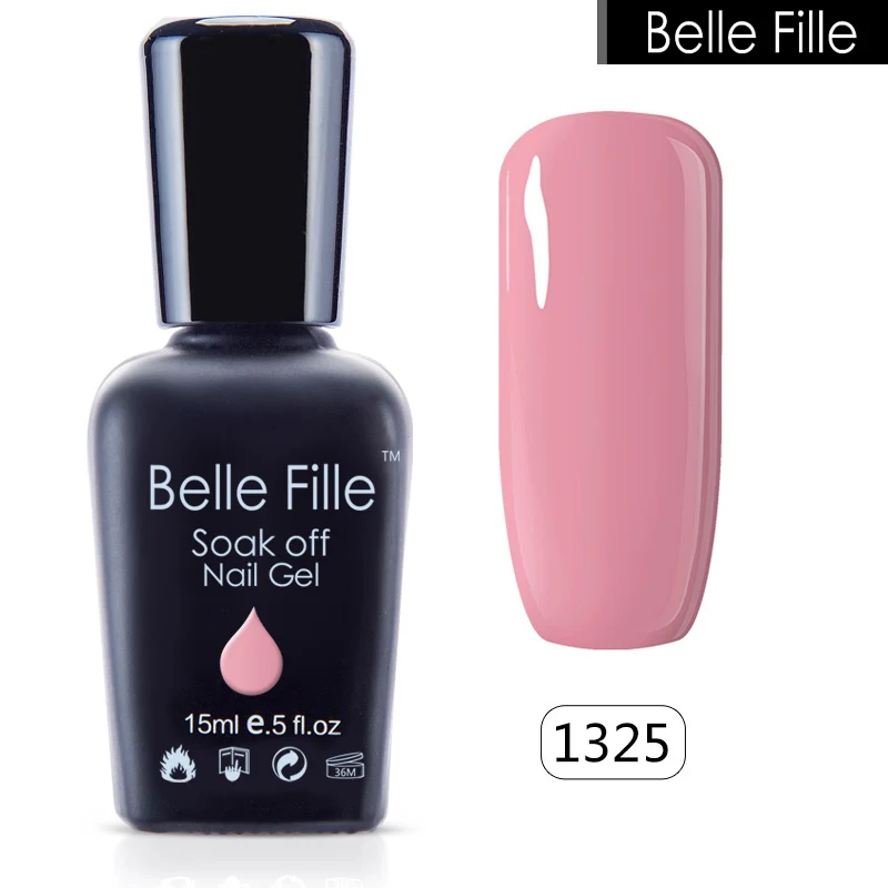 Belle Fille 15 мл Горячая Распродажа цветной УФ гель для ногтей Гель лак полировки