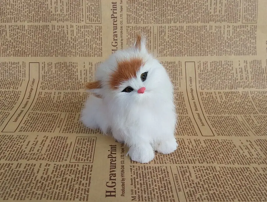 

Имитация меха животного имитация большой кошки предметы интерьера креативный подарок для детей Модель Кошки Ручная работа