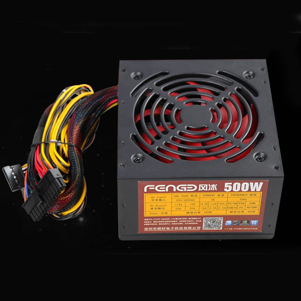 400W энергосберегающая бесшумный хост Питание 120mm вентилятор 20PIN 4PIN 12В ATX компьютерный Питание для Intel AMD компьютер