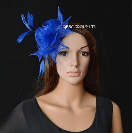 Оптовая продажа новинка 12 различных цветов Маленькая женская шляпа Sinamay с