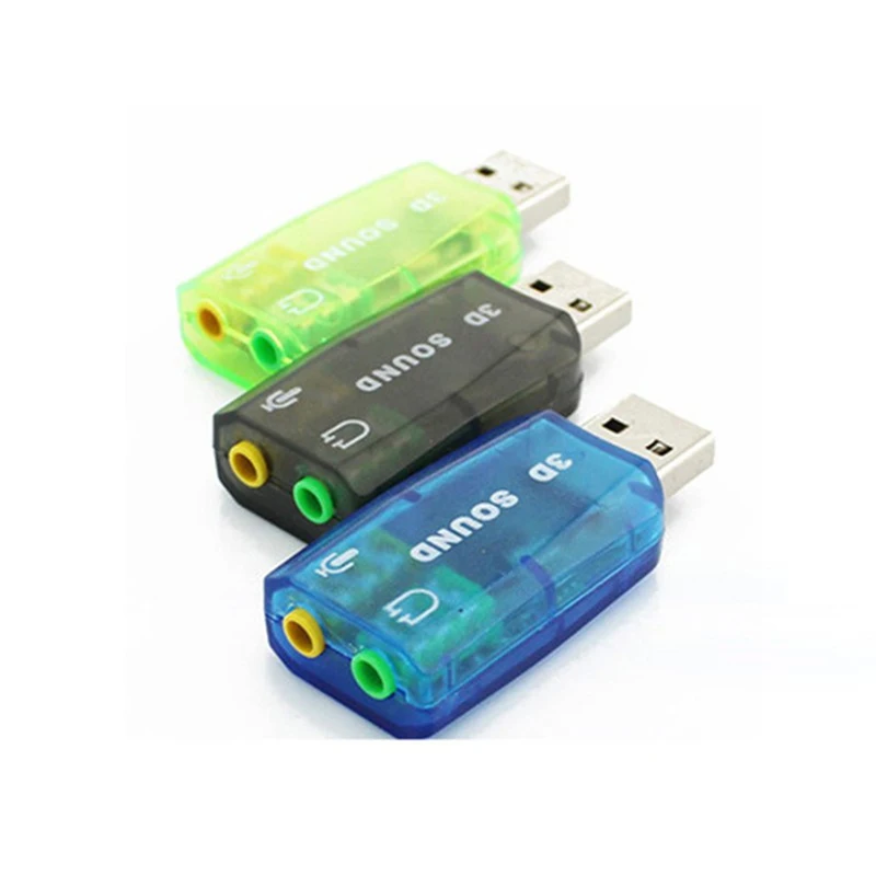 USB 5 1 канальная внешняя звуковая карта с 3 мм разъемом для наушников и микрофона