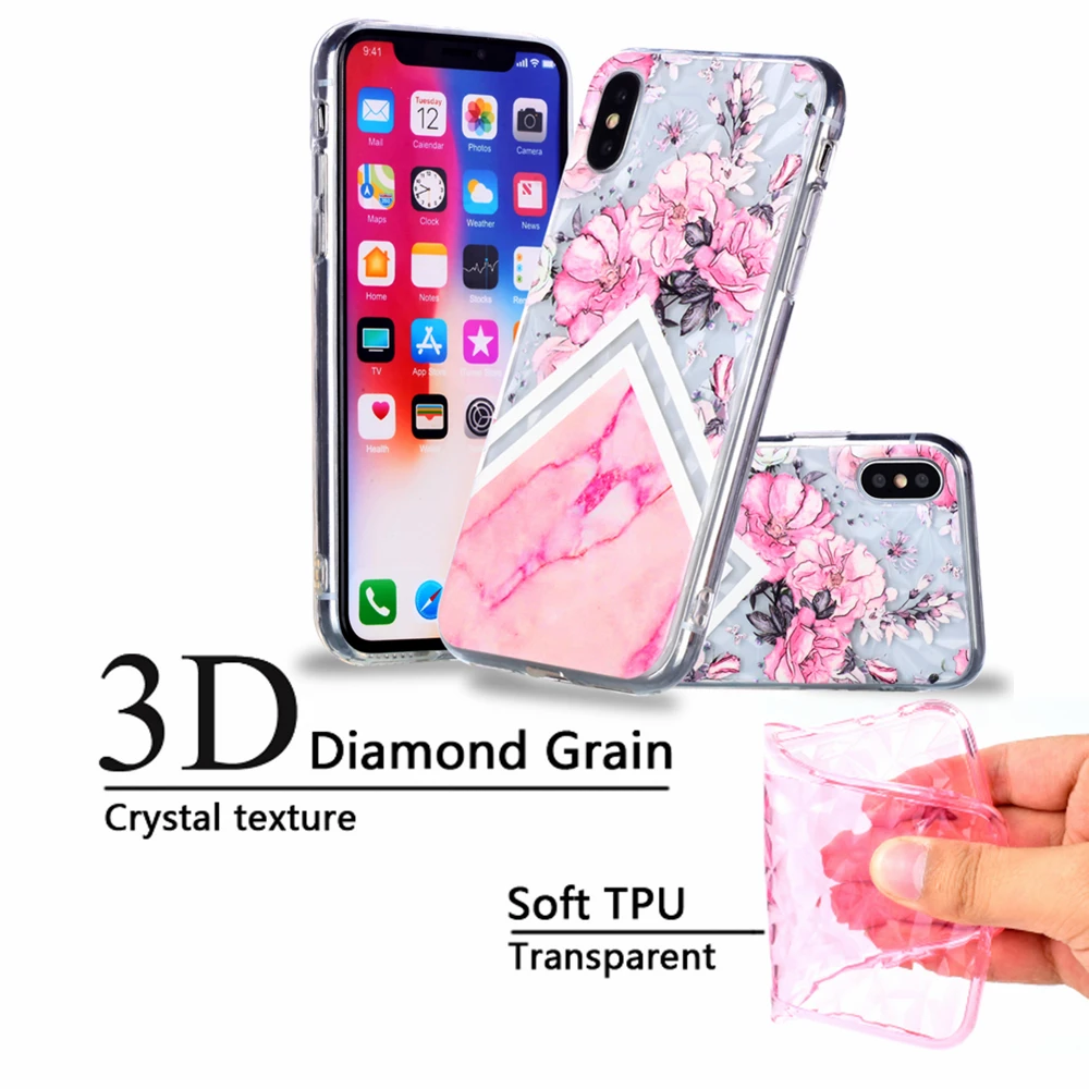 Чехол для телефона с 3D алмазным зерном и кристаллами Apple силиконовый чехол iPhone 6 6s
