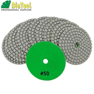 Diatool 10 шт. диаметр 80 мм грит #50 алмазные влажные гибкие полировки B 3 