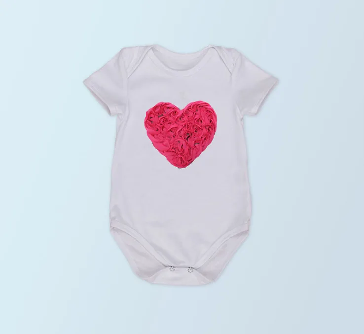 Лидер продаж Одежда для новорожденных боди с принтом в виде сердца маленьких