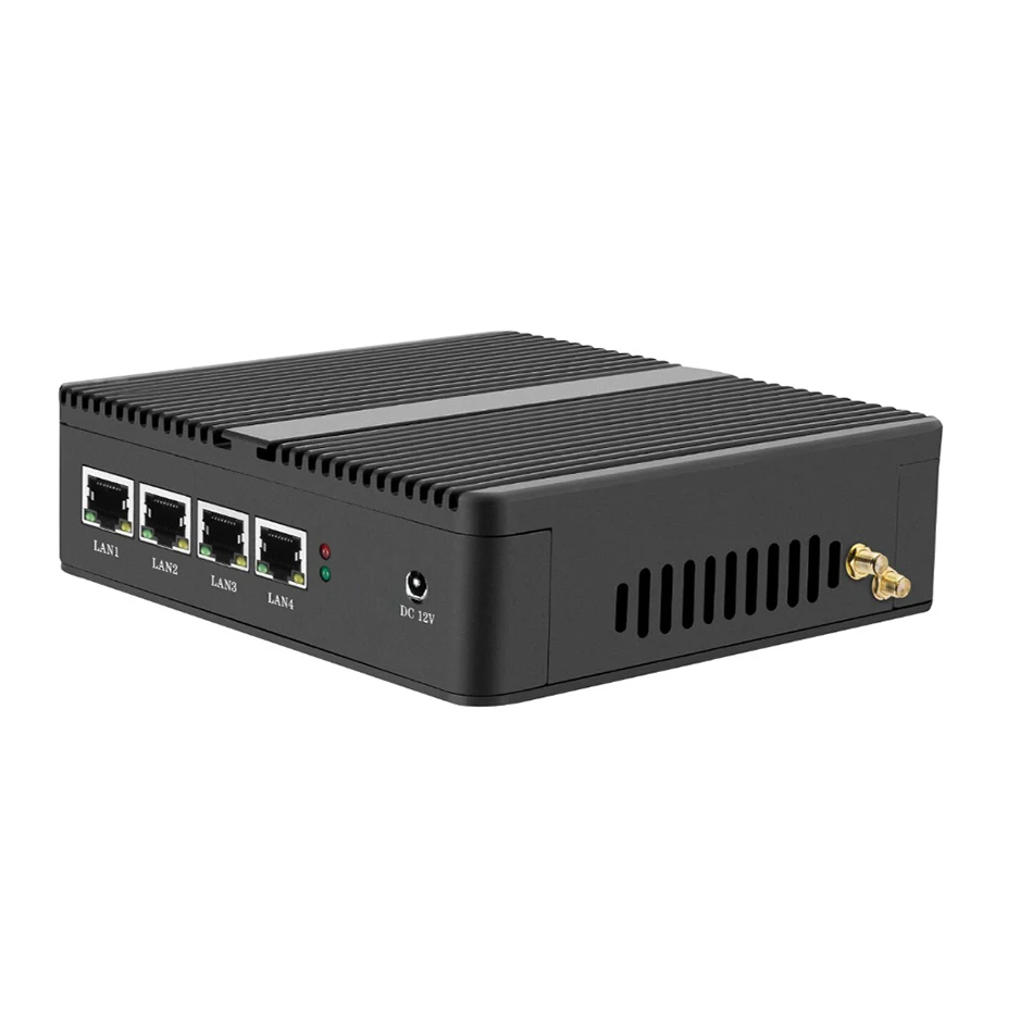 Безвентиляторный мини ПК Celeron J1900 4* LAN Gagabit Ethernet промышленный ПК Windows 7 брандмауэр маршрутизатор hdmi vga wifi Мини компьютер