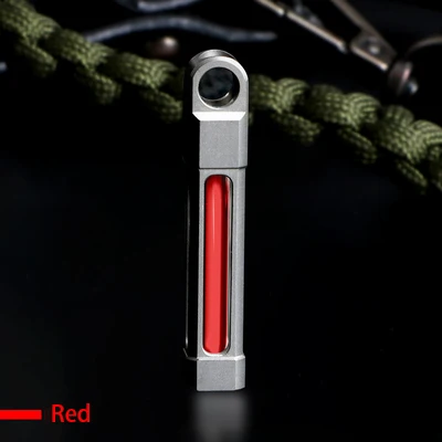 red Автоматический светильник, титановый сплав, Тритий, газовая лампа, кольцо для ключей, спасательный аварийный светильник s для безопасности и выживания на открытом воздухе - Цвет: red