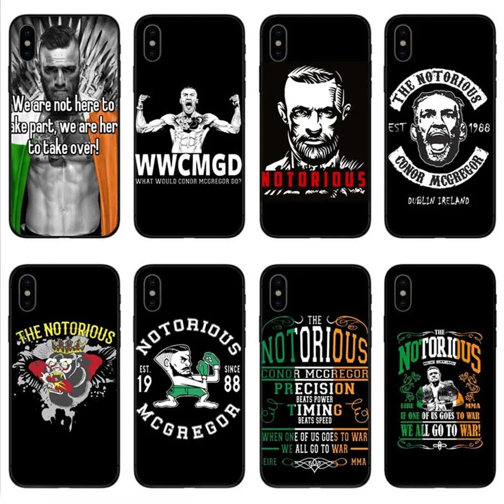 Чехол для телефона Conor McGregor мягкий силиконовый iPhone XS XR Max 6 7 8 Plus 5 5S 5SE S Apple X best